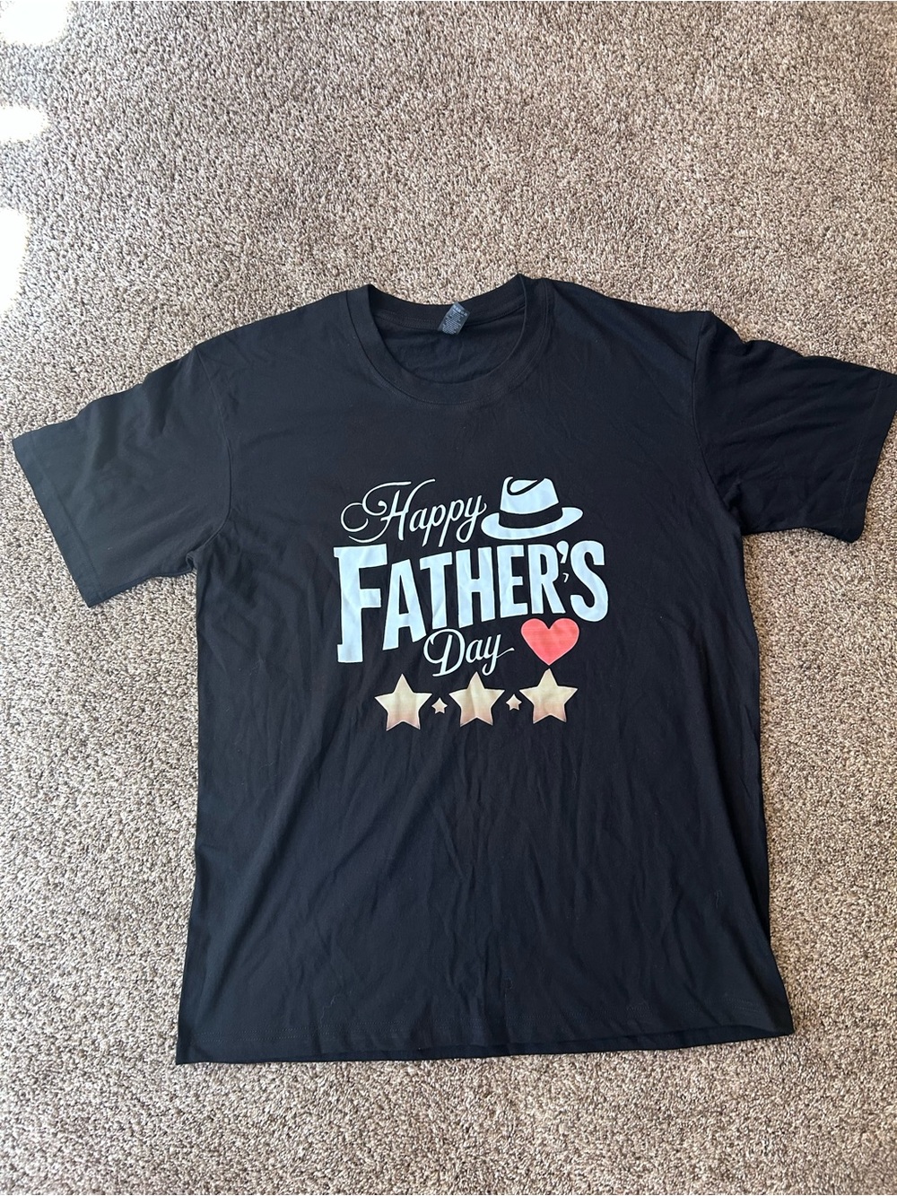Happy Father's Day Graphic Tee - Black